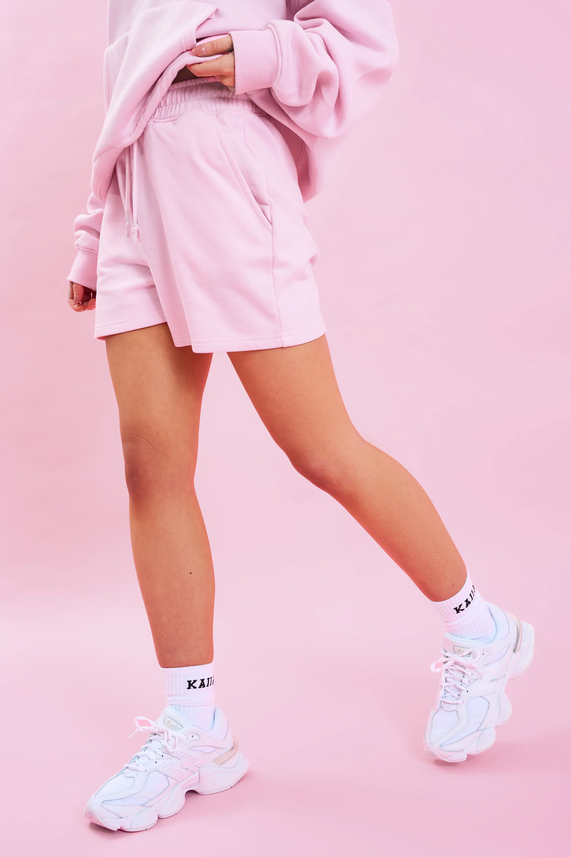 Kaiia Sweat Shorts Baby Pink - Image 3