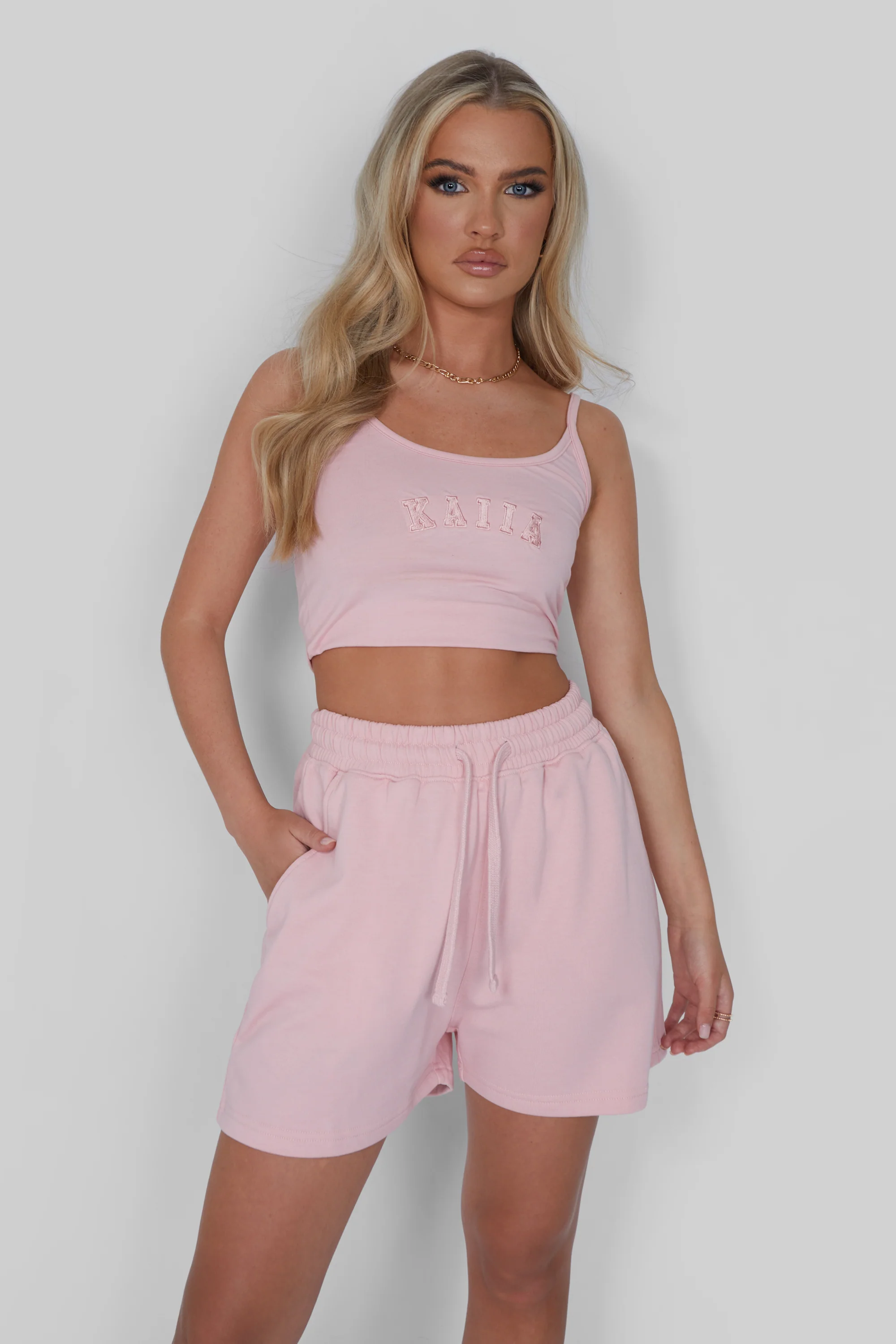 Kaiia Sweat Shorts Soft Pink - Image 5