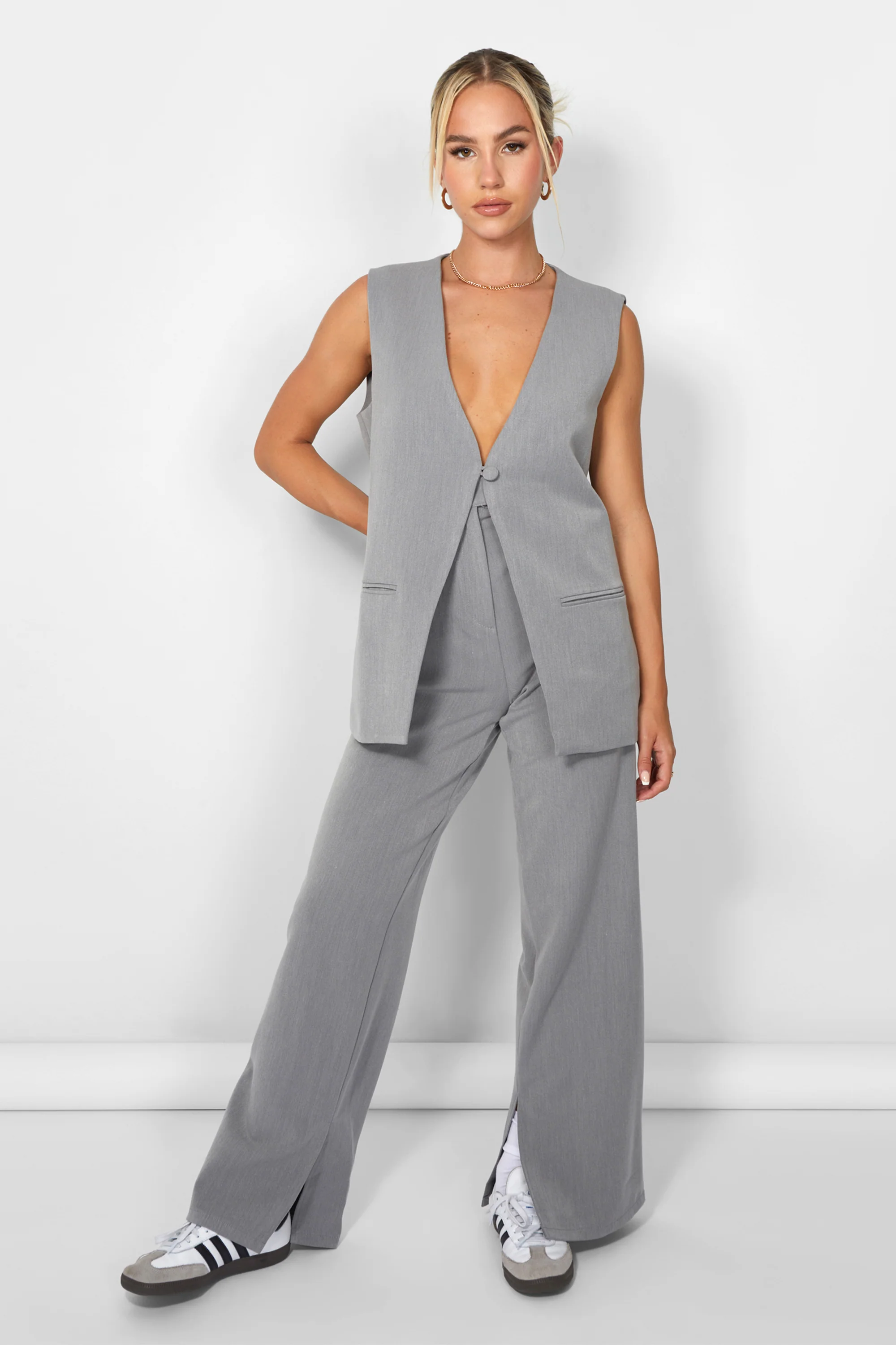 Kaiia Tailored Trousers Grey - Image 5