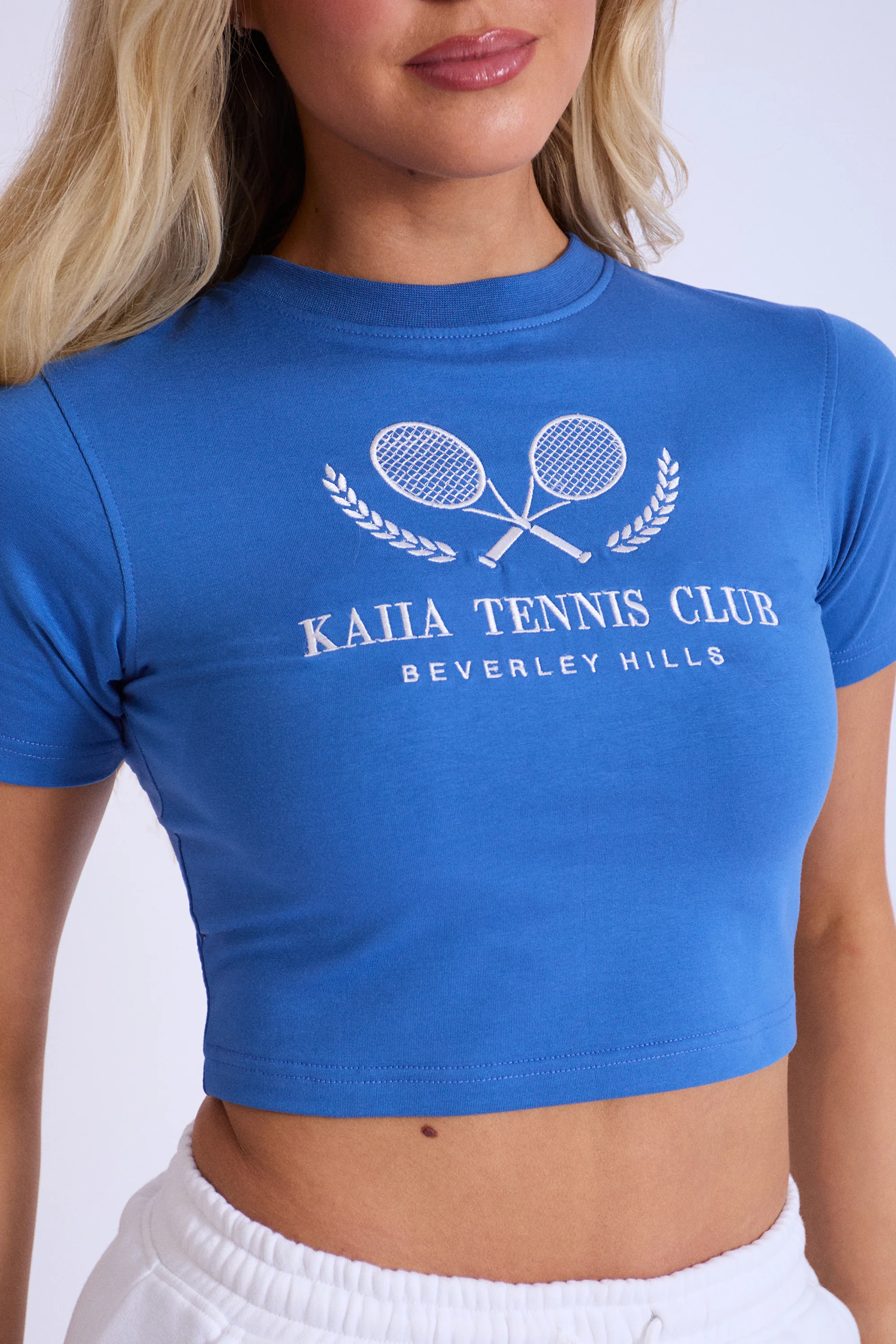 Kaiia Tennis Club Baby Tee Blue - Image 2