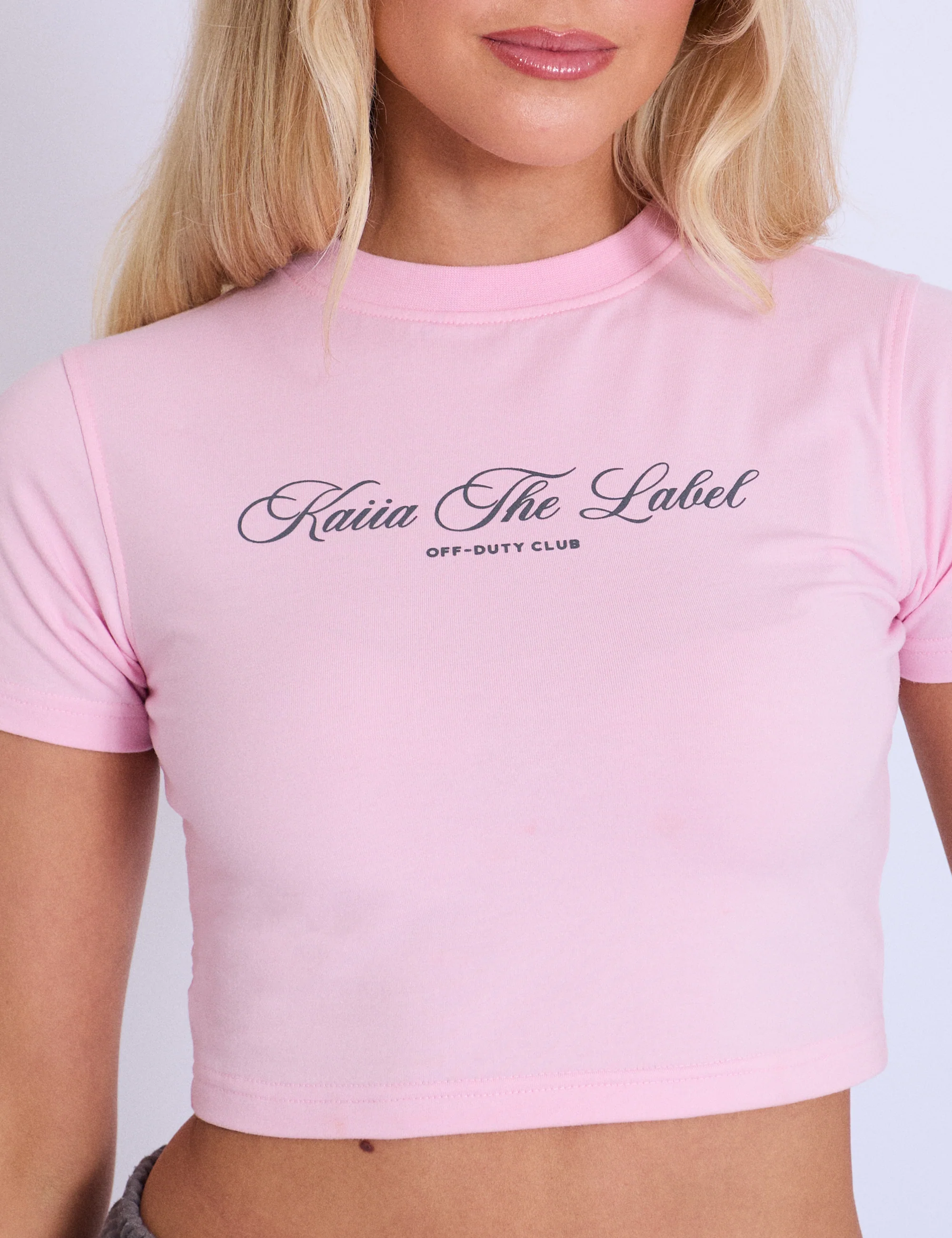 Kaiia The Label Baby Tee Baby Pink - Image 4