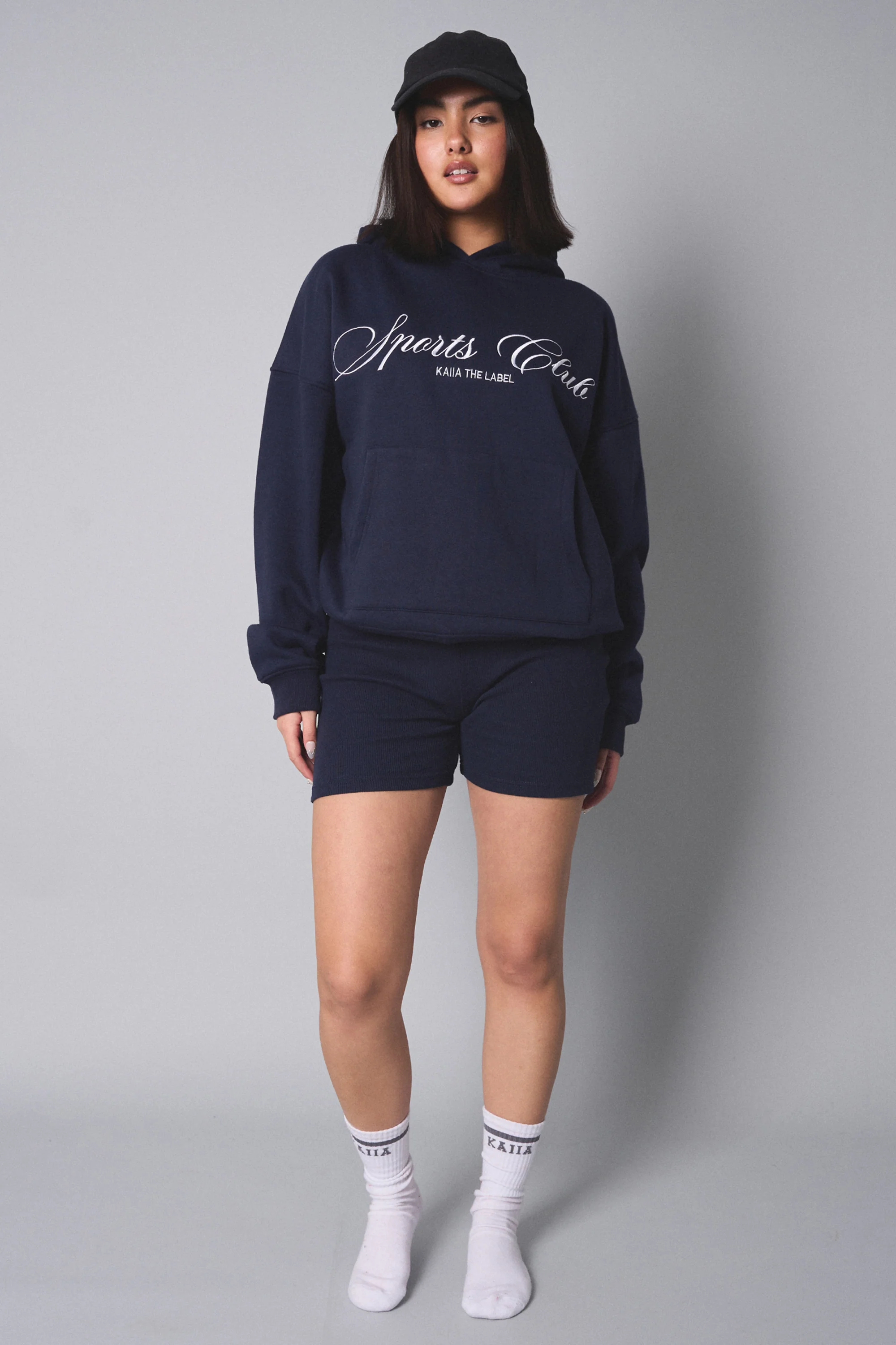 Kaiia the Label Oversized Hoodie Navy - Image 3
