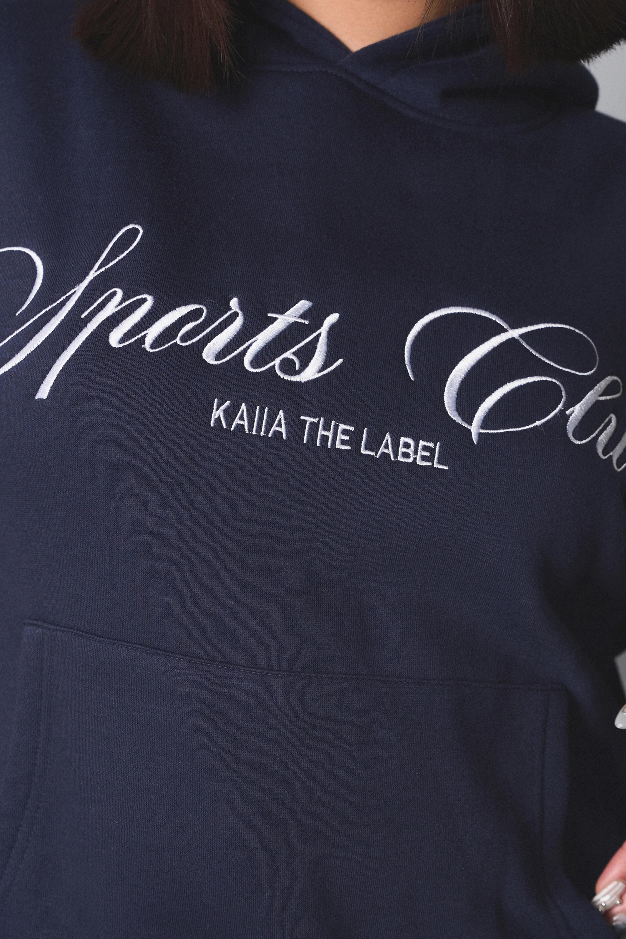 Kaiia the Label Oversized Hoodie Navy - Image 4