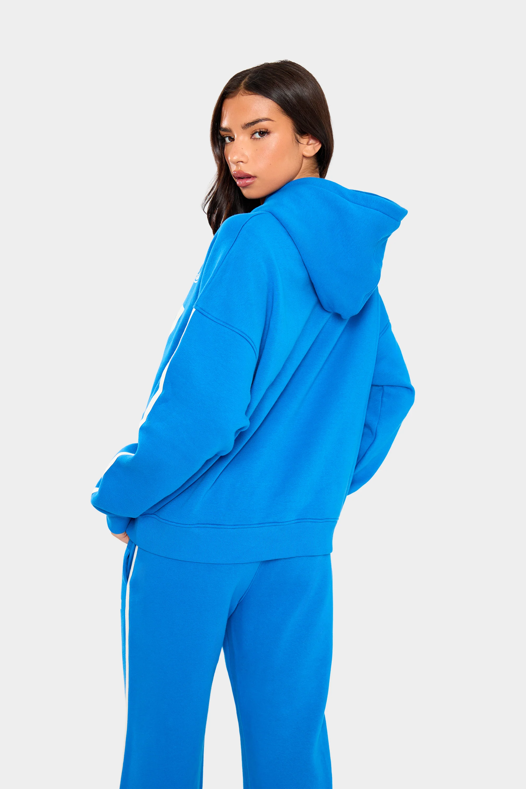 Kaiia Varsity Oversized Hoodie Cobalt Blue - Image 5