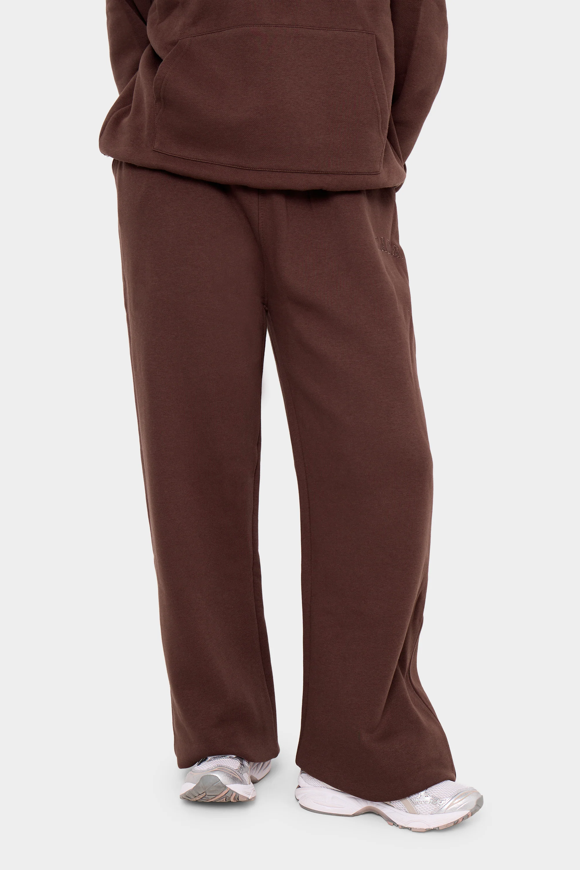 Kaiia Logo Wide Leg Joggers Mocha - Image 3
