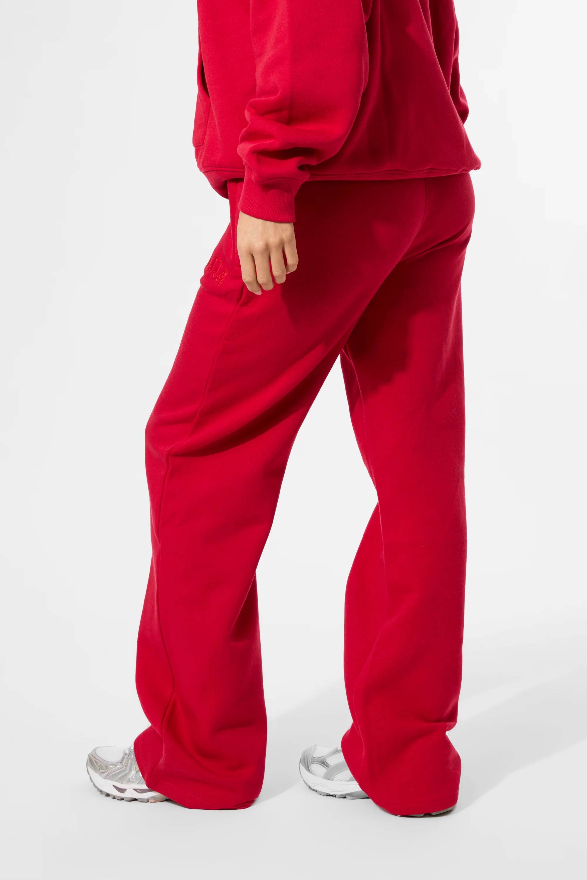 Kaiia Logo Wide Leg Joggers Red - Image 10