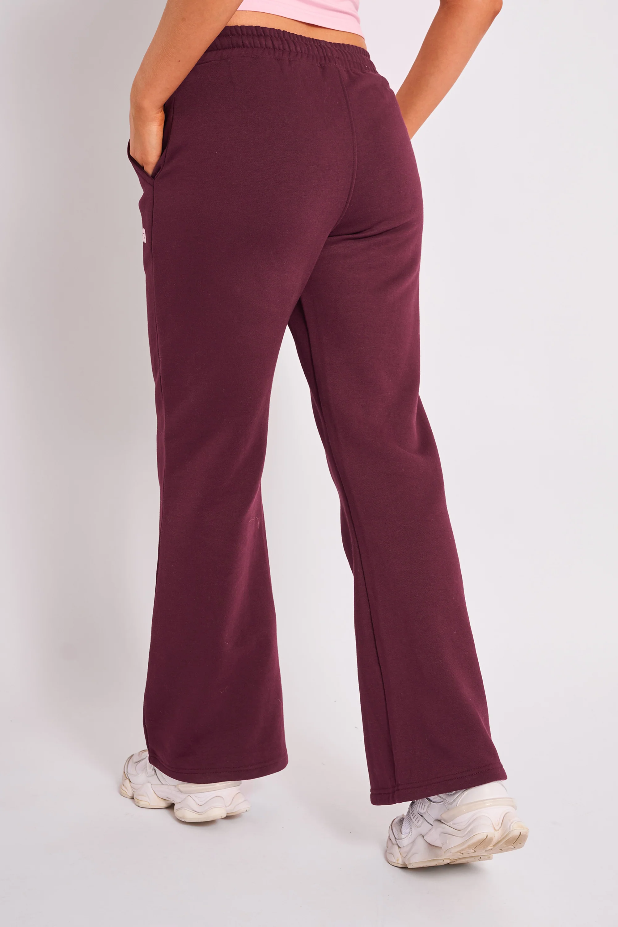 Kaiia Wide Leg Joggers Plum & Pink - Image 3
