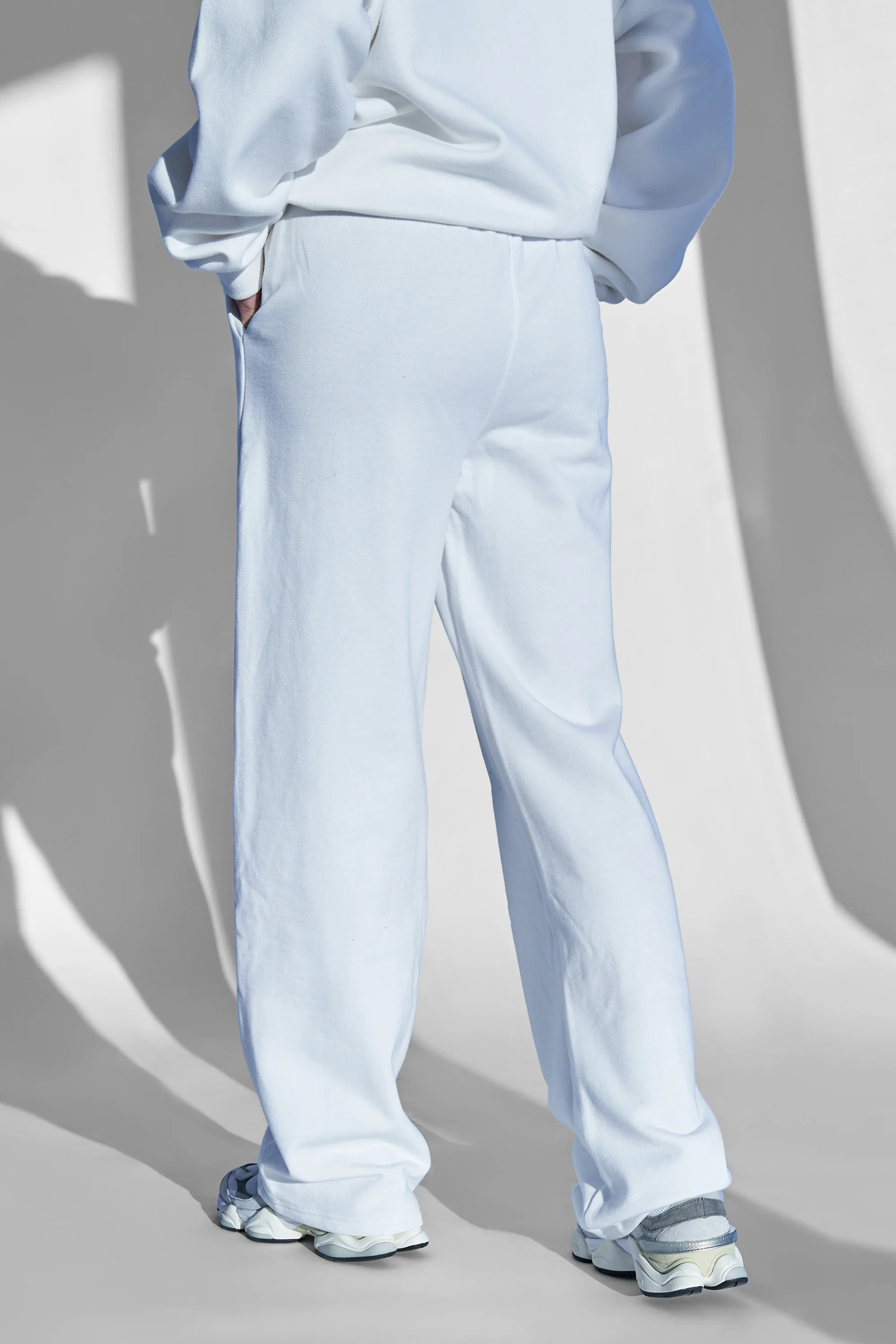 Kaiia Wide Leg Sweat Pants White - Image 9