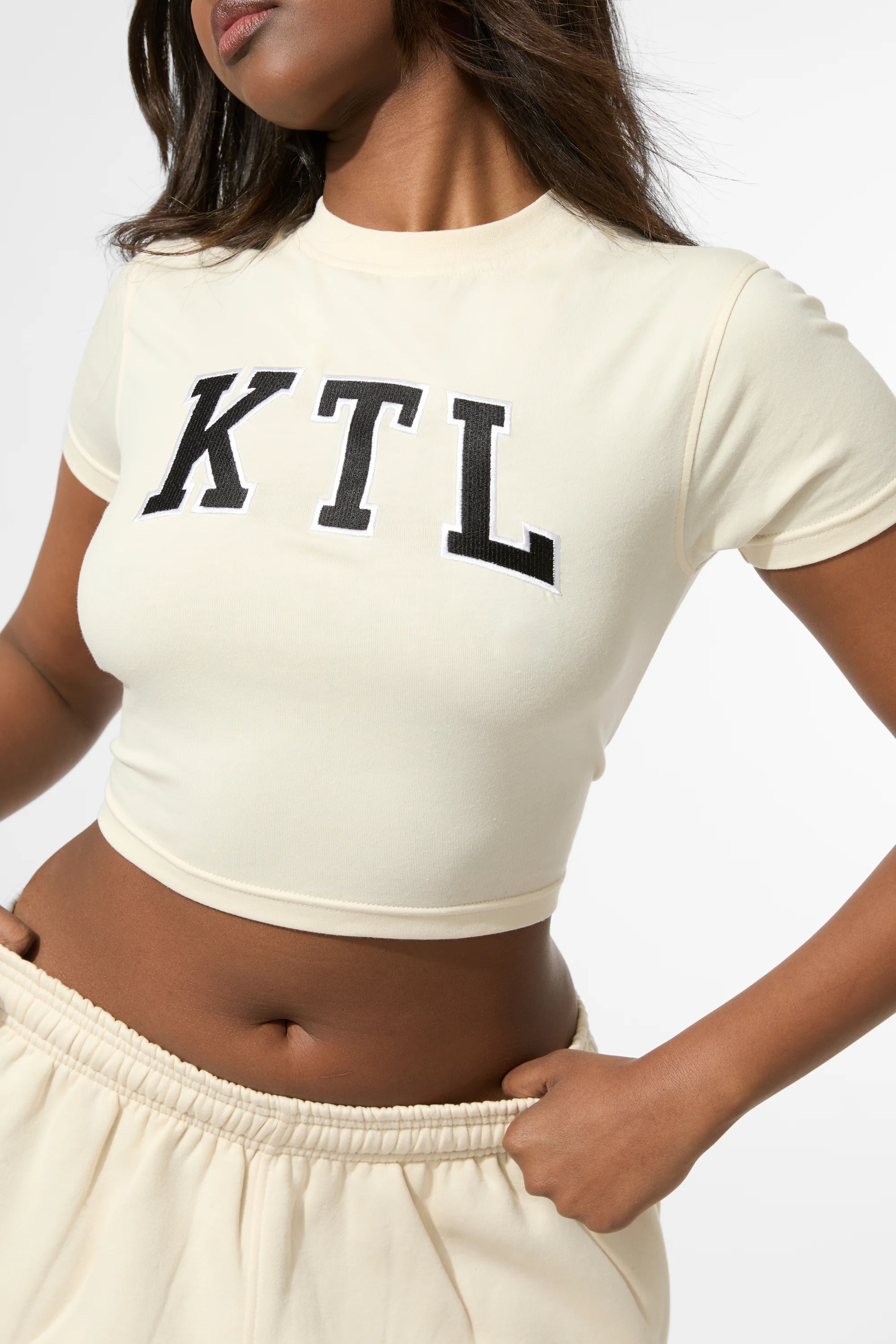 Kaiia KTL Logo Baby Tee Buttercream - Image 5