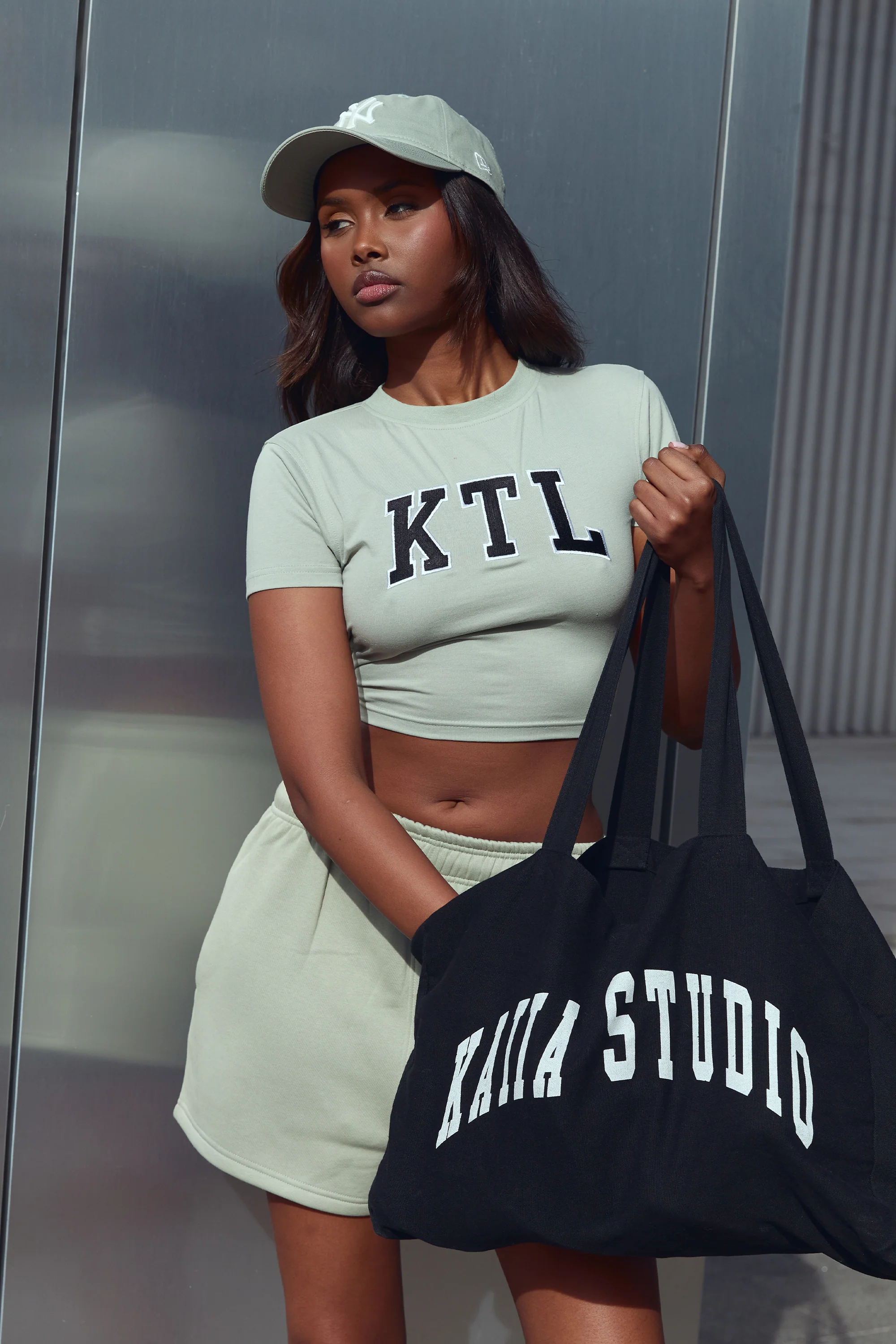 Kaiia KTL Logo Baby Tee Sage - Image 9