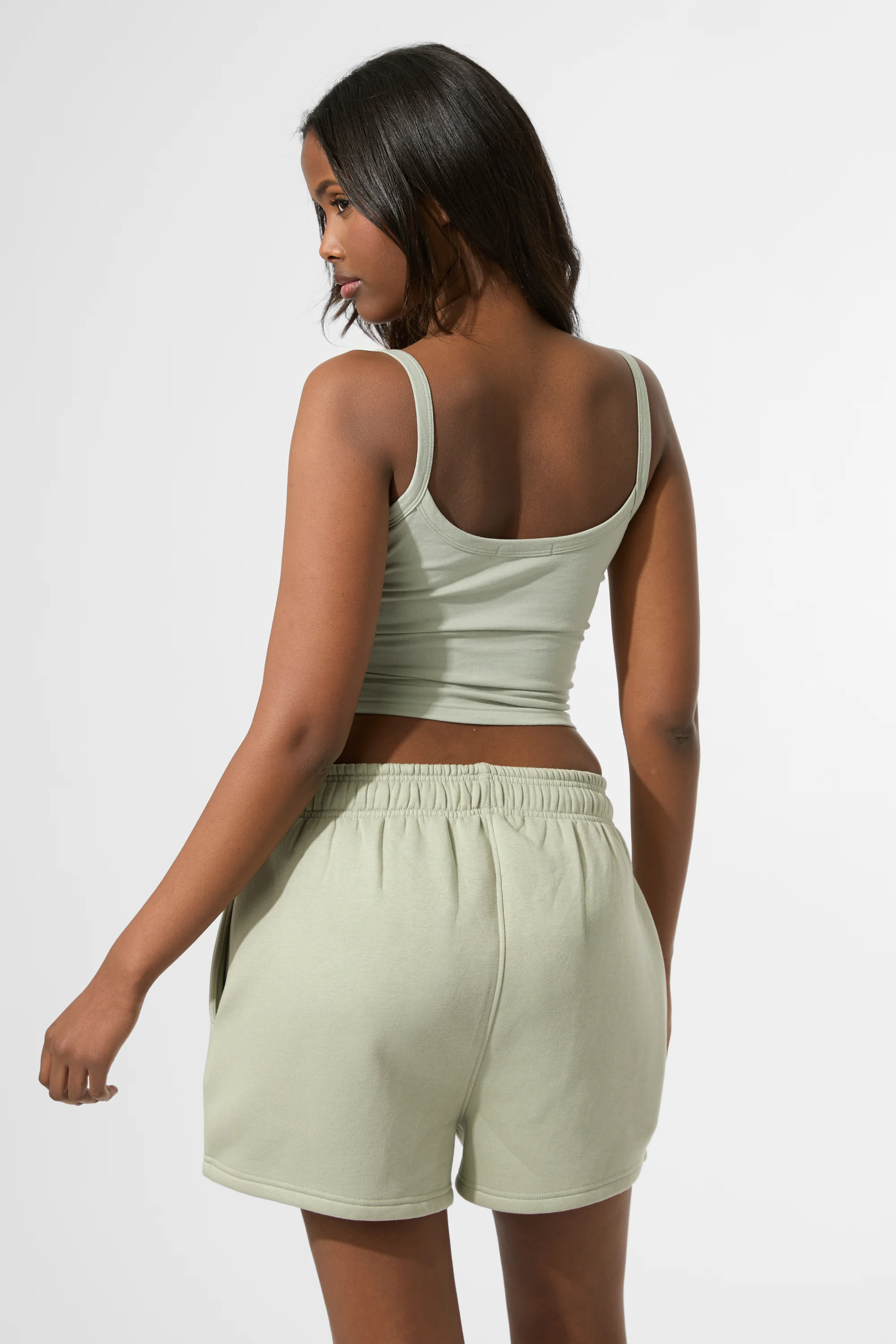 Kaiia KTL Logo Cami Vest Top Sage - Image 3