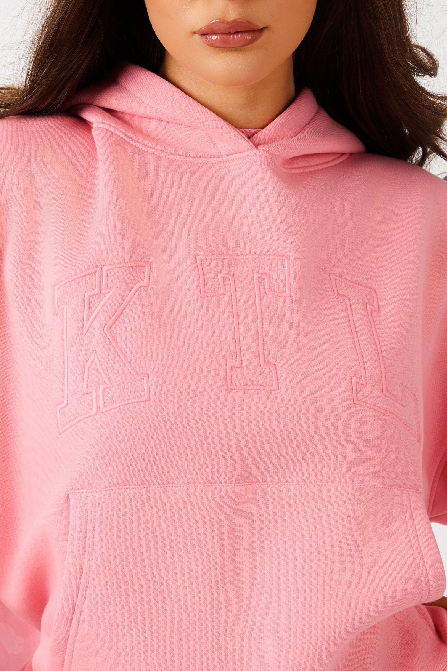 Kaiia KTL Logo Oversized Hoodie Angel Pink - Image 3