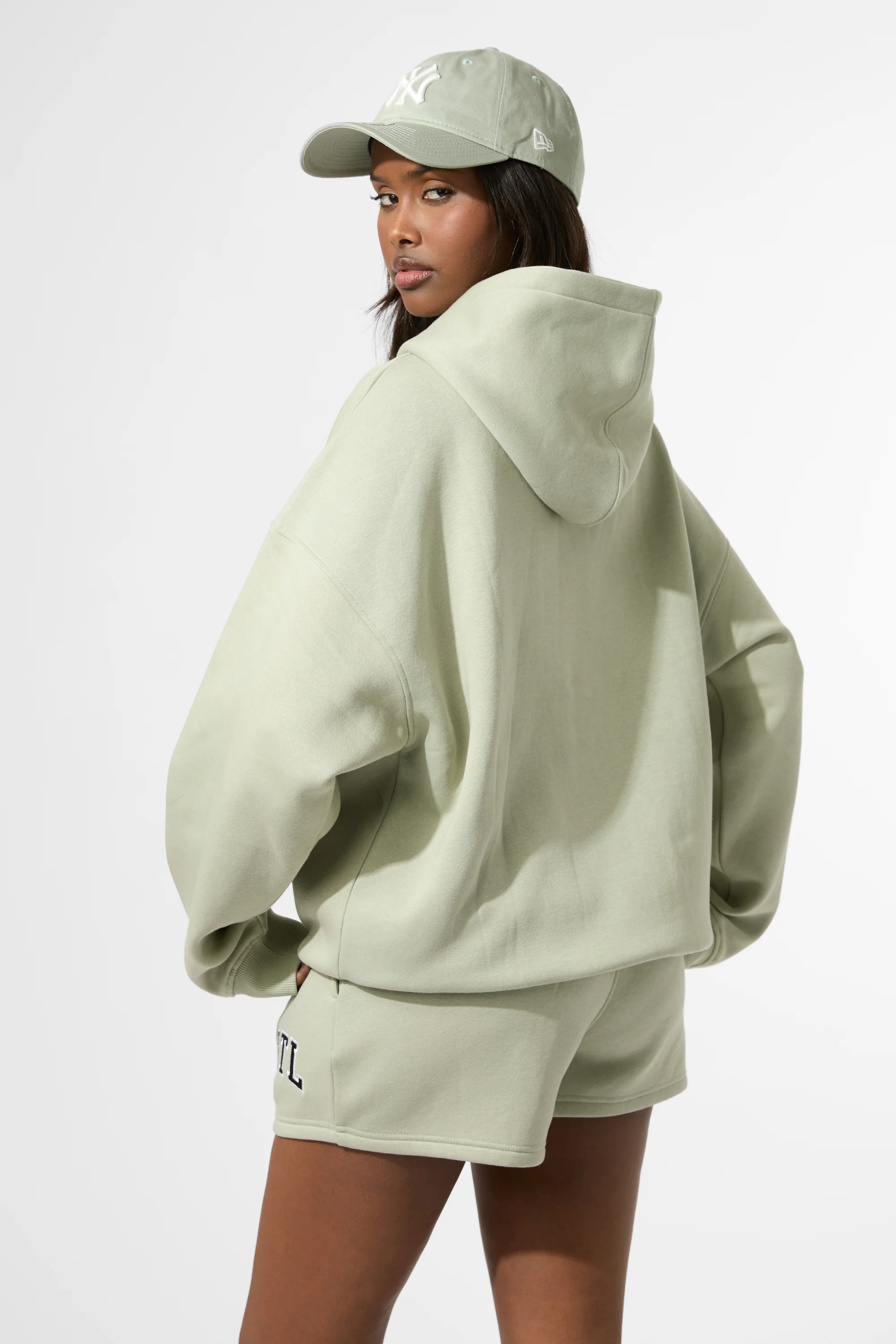 Kaiia KTL Logo Oversized Hoodie Sage - Image 3