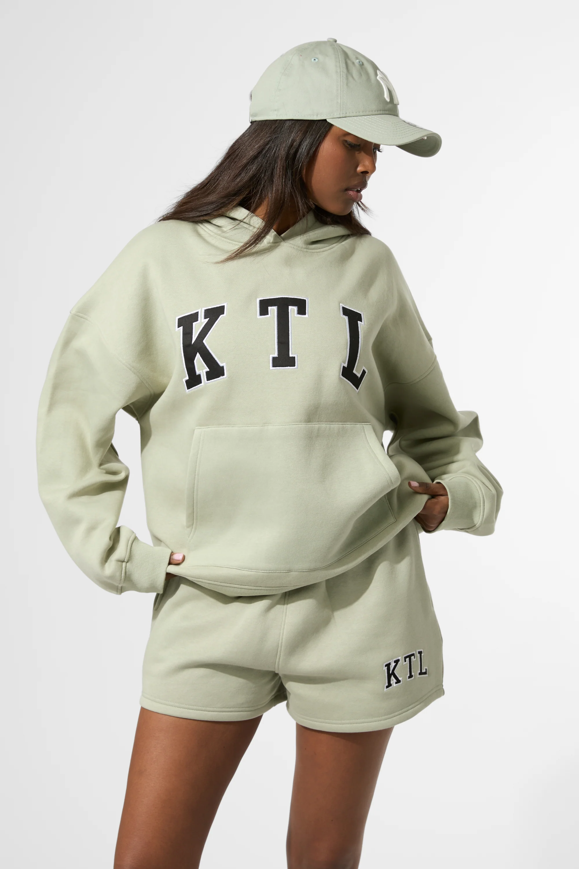 Kaiia KTL Logo Oversized Hoodie Sage - Image 4