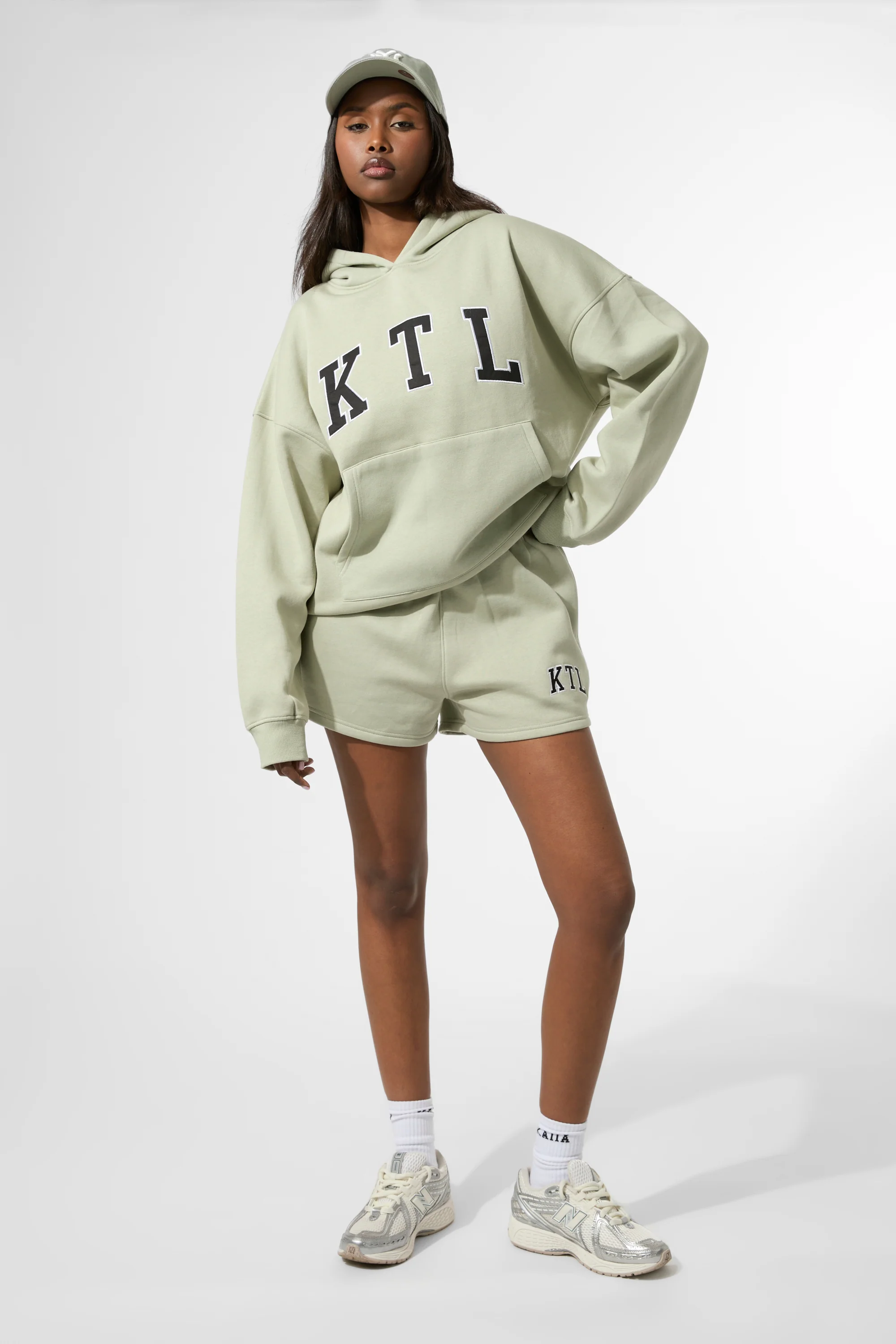 Kaiia KTL Logo Oversized Hoodie Sage - Image 5