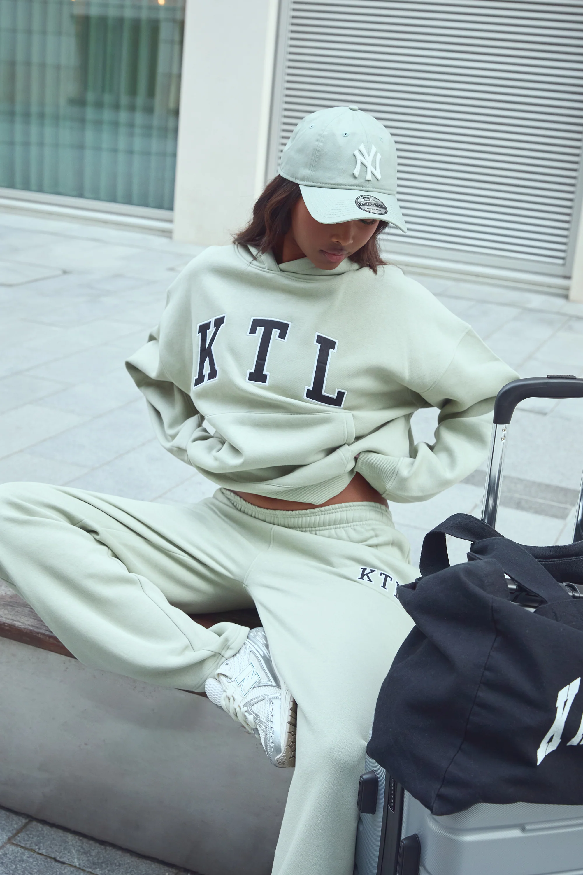 Kaiia KTL Logo Oversized Hoodie Sage - Image 9