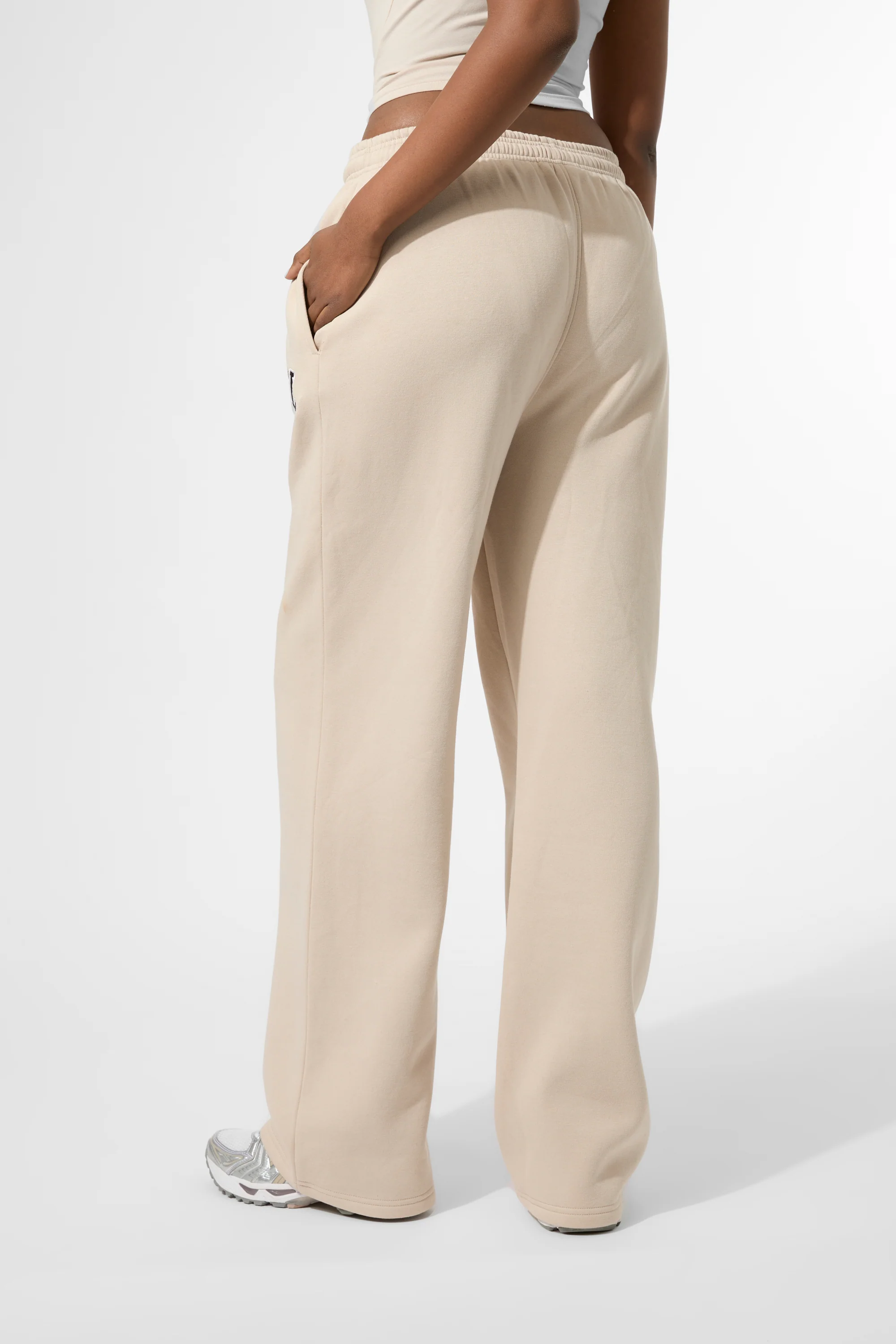 Kaiia KTL Logo Wide Leg Joggers Truffle - Image 3