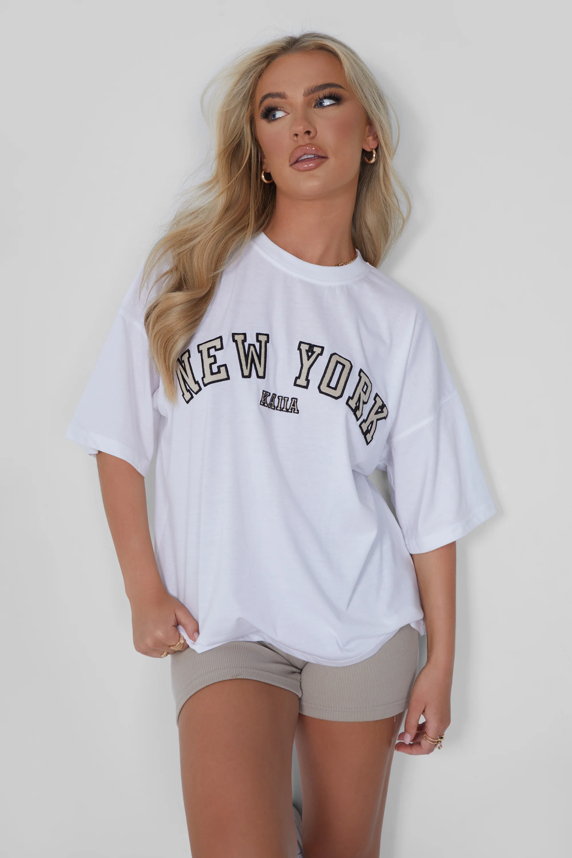 New York Oversized T-shirt White - Image 3