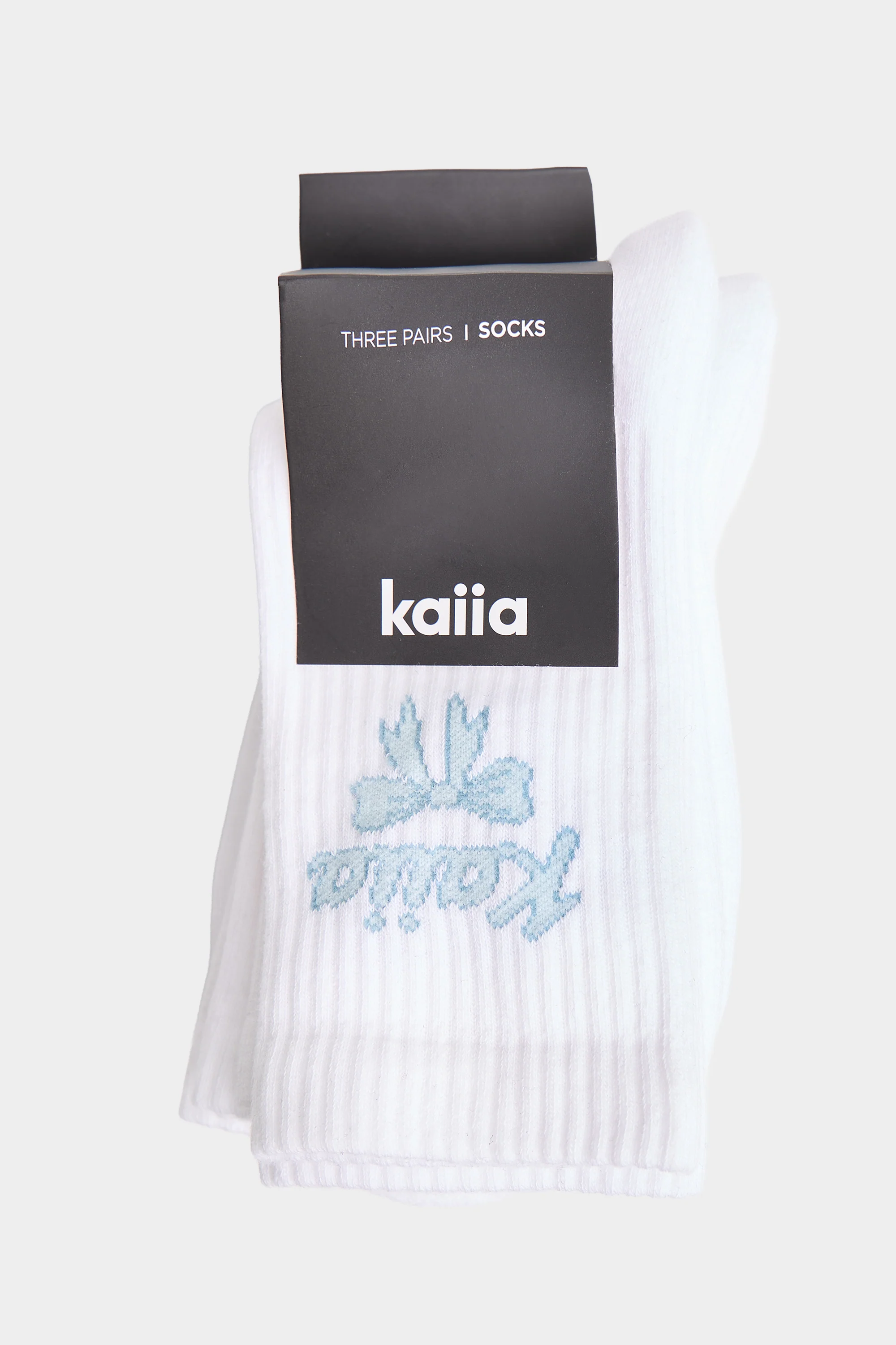 Pack of Three Kaiia Bow Socks Multi - Image 3