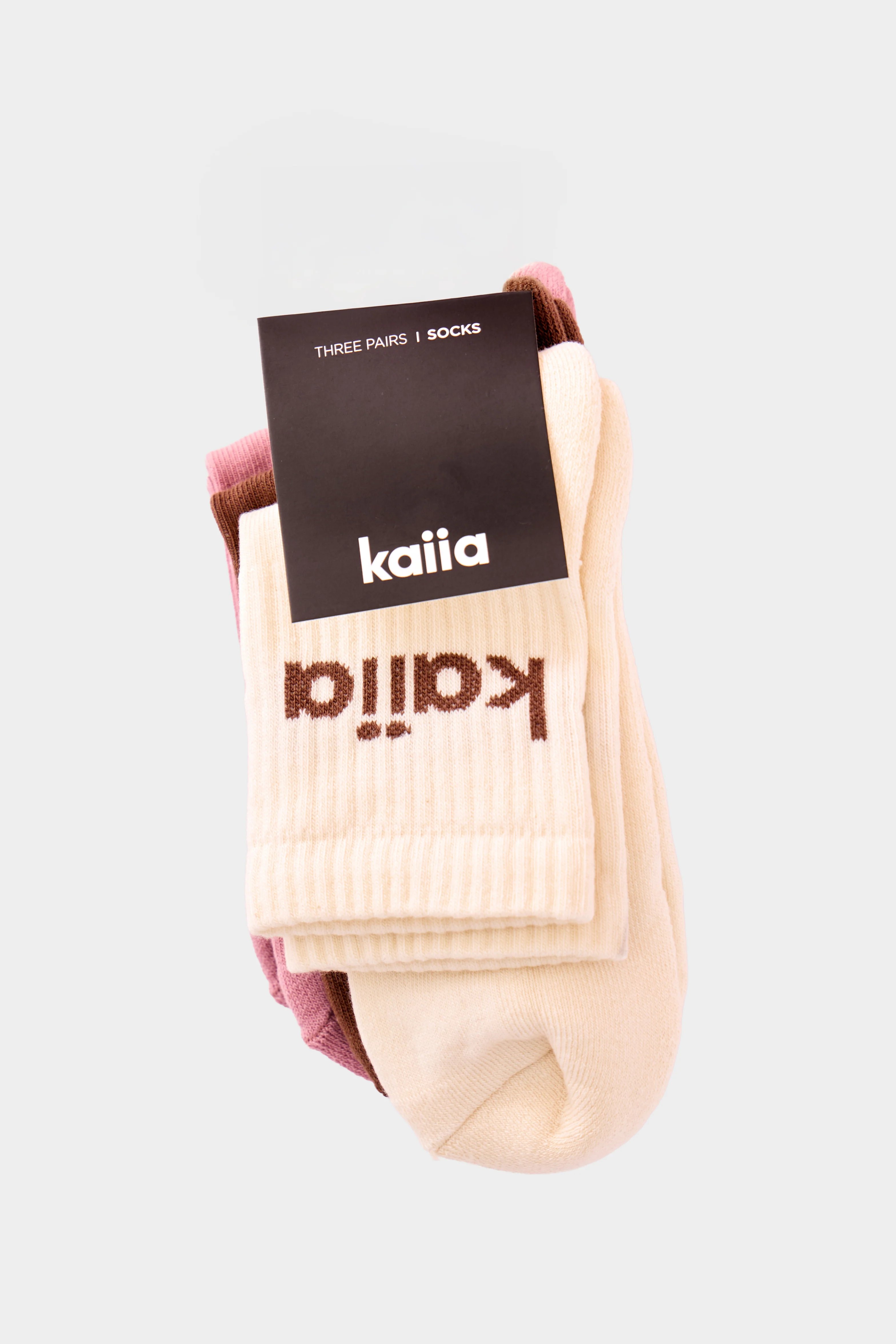 Pack of Three Kaiia Logo Socks Multi - Image 4