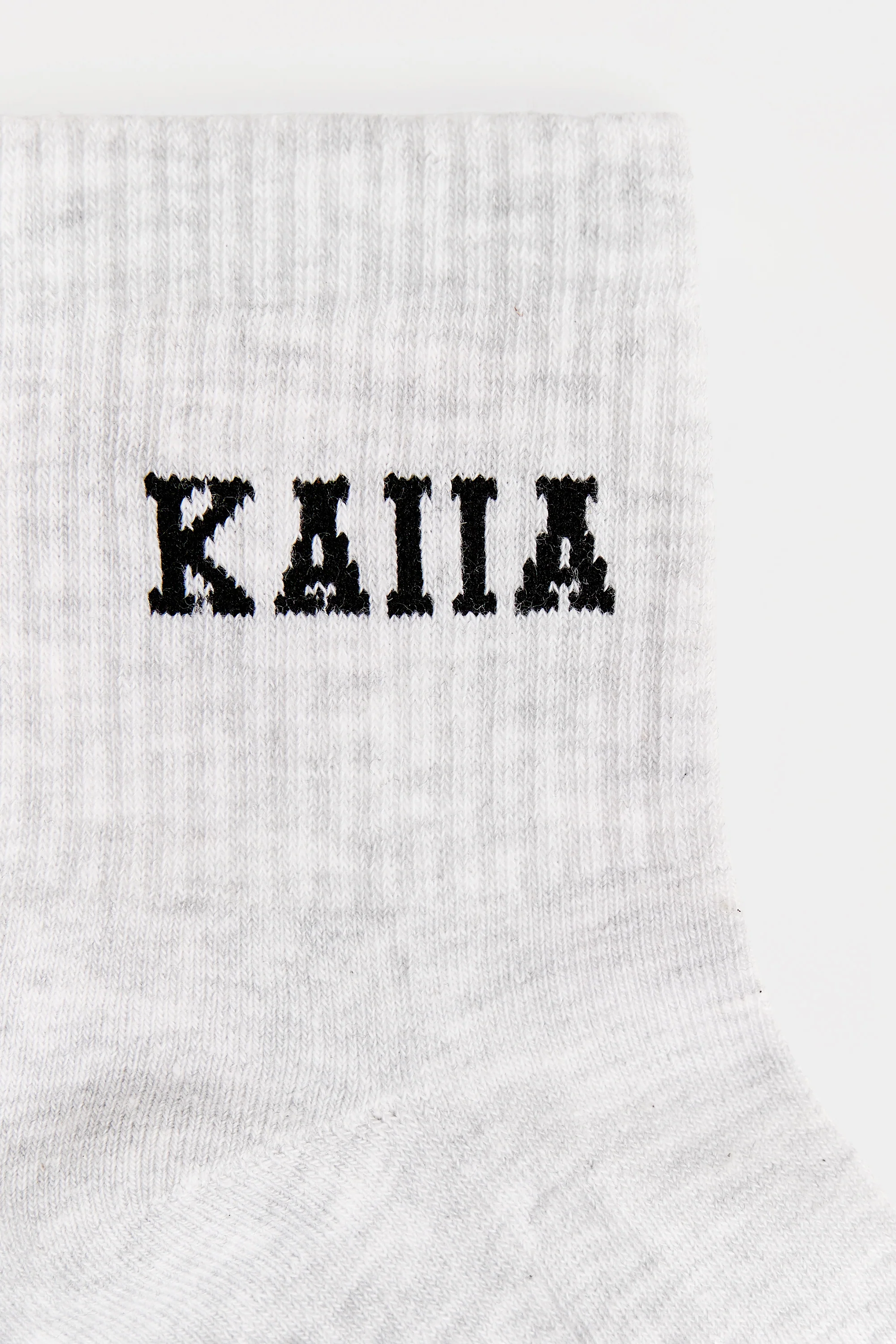 Pack of Three Kaiia Logo Socks White, Grey Marl & Black - Image 3
