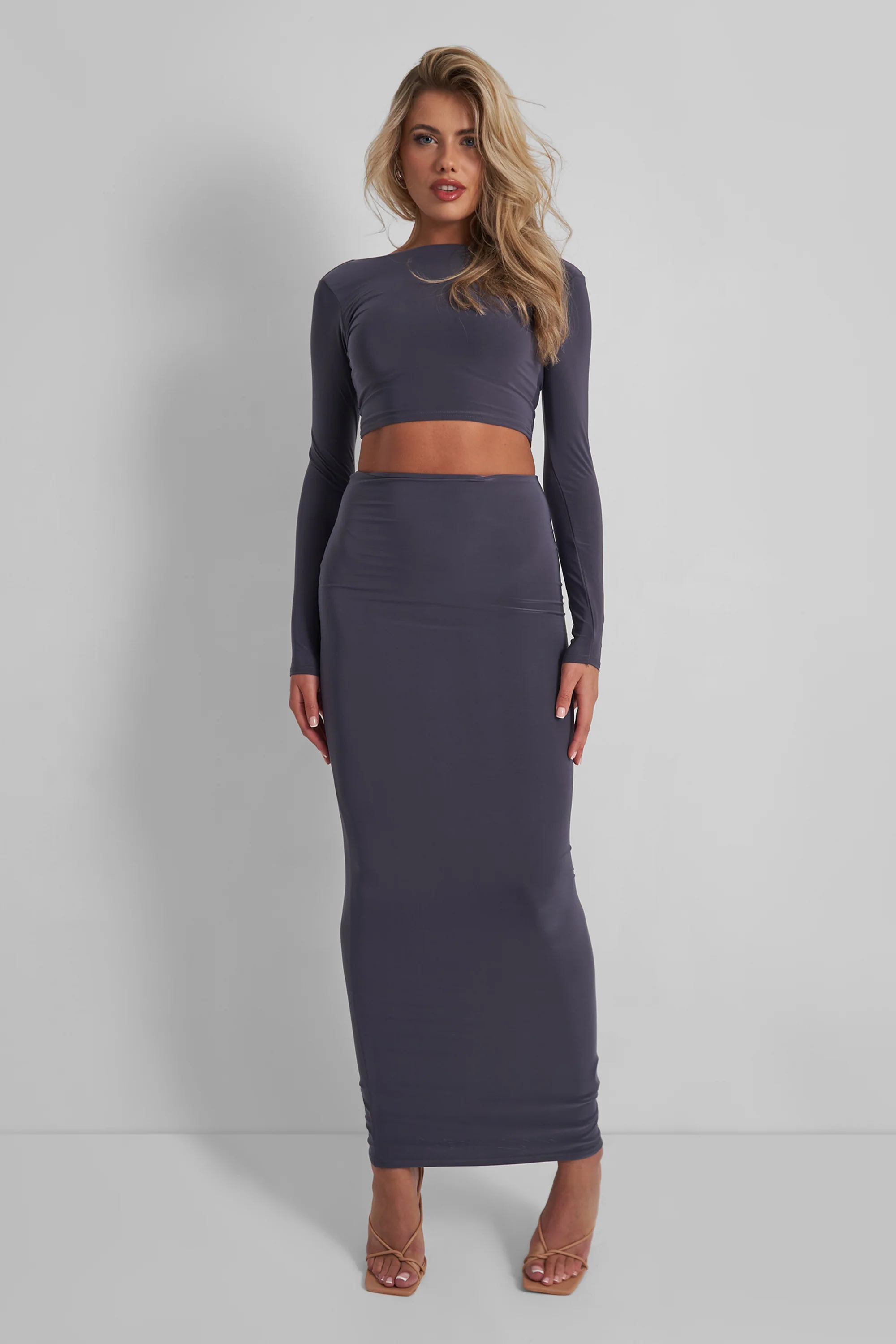 Slinky Open Back Top Slate - Image 4